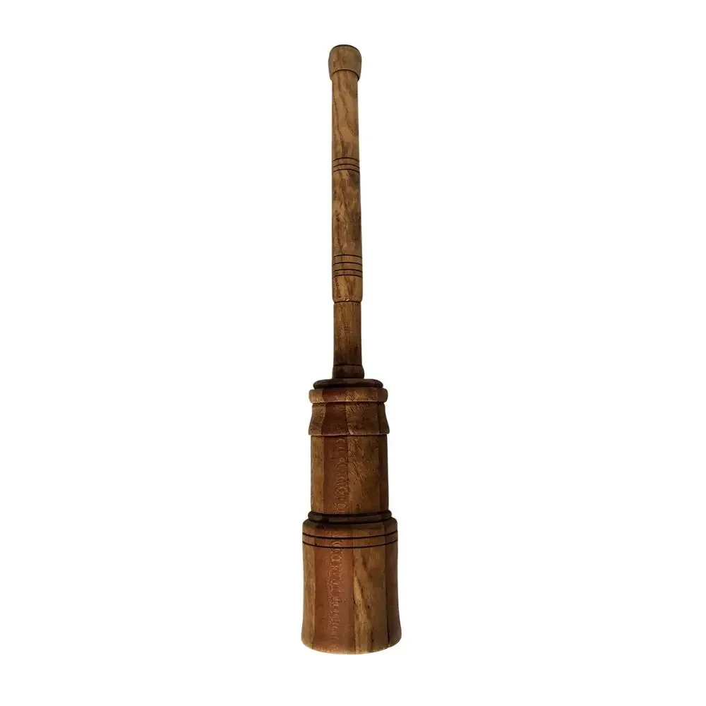 Hand Carved Wooden Pestle: Primitive Rustic Farmhouse Decor